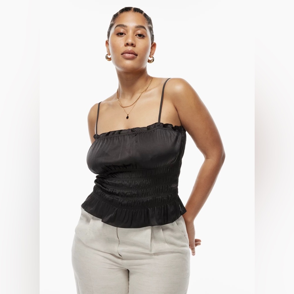 Aritzia Wilfred Black Motif Camisole
